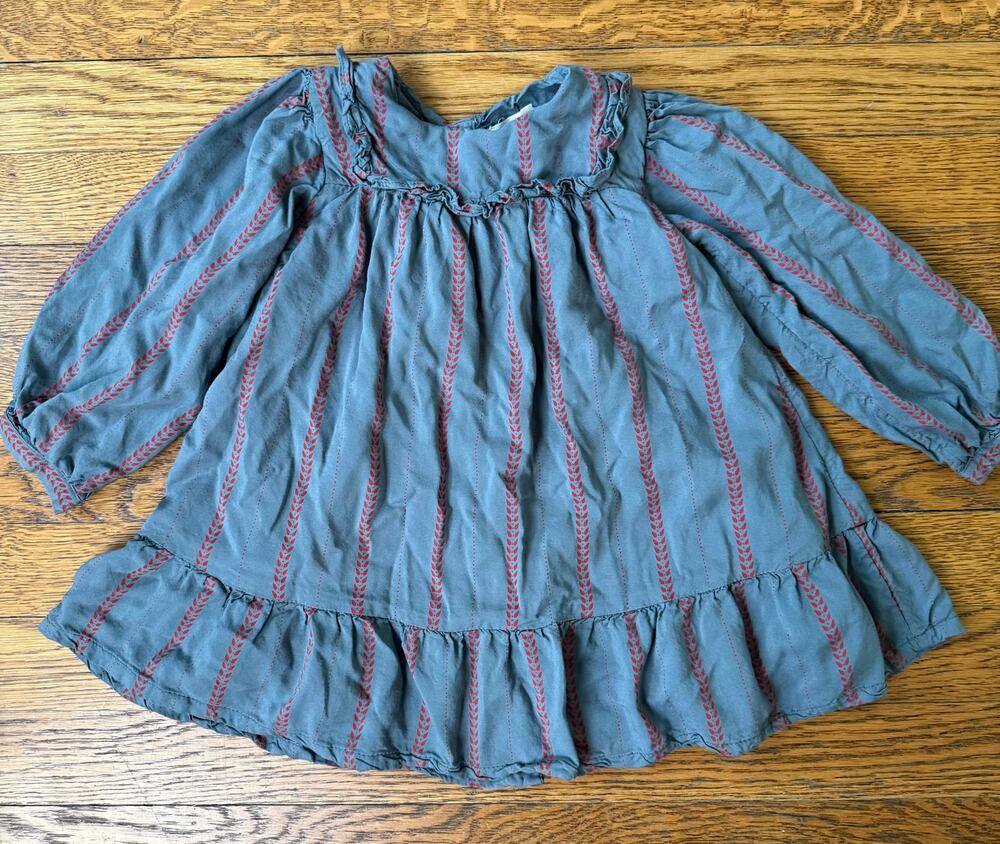 Gocco Girls' Blue Dress Size 12-18 Months
